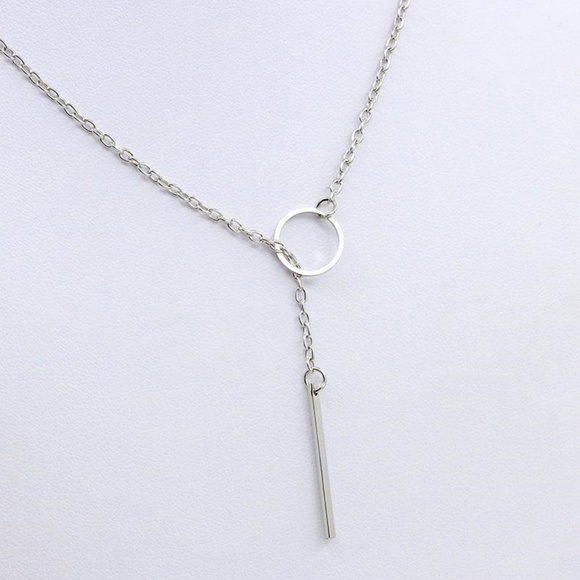 2/$20 Dainty Bar Drop Necklace, Available in 2 colors - Picture 3 of 3